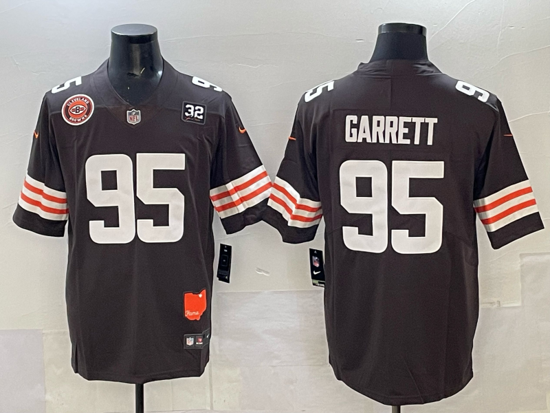 Men 2025 Cleveland Browns #95 Garrett brown Nike Limited NFL Jersey 001